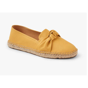 NEW~ TALBOTS IZZY‎ KNOT NAPPA ESPADRILLES~YELLOW~6.5